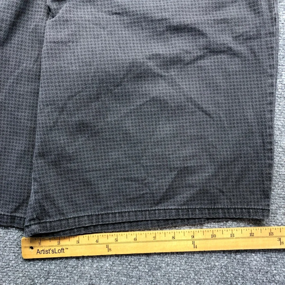 Ocean Pacific OP Mens Cargo Shorts Size 38 Gray Micro Check Cotton Flat Front